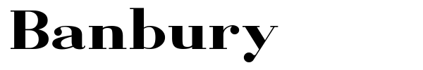 Banbury font preview
